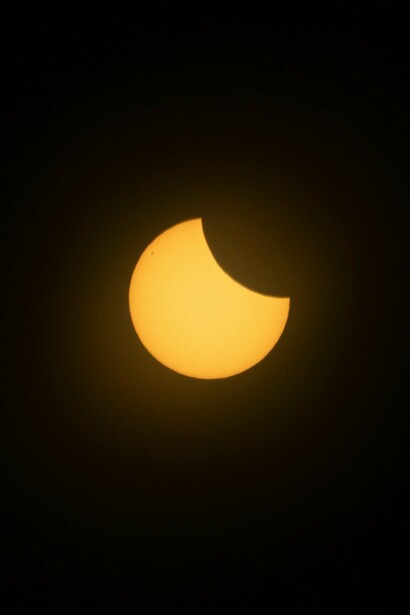 Eclipse solar en proceso