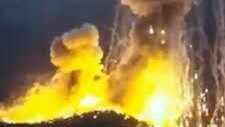 Fuego causado por la explosión de un depósito de municiones, mayo 2021 en Alto Karabaj
