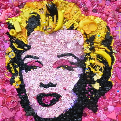 Jane Perkins, Buffalo Marilyn, mixed media