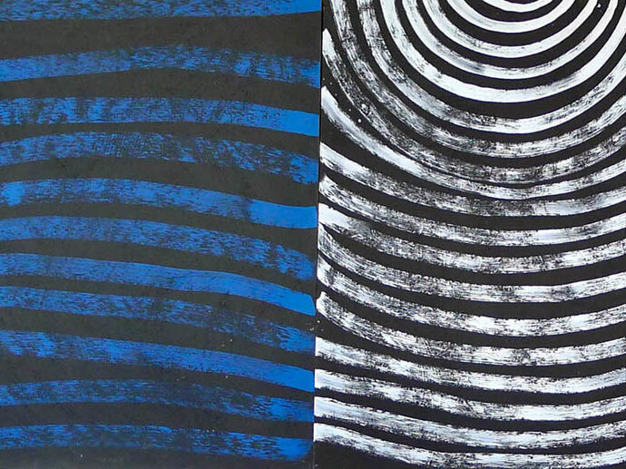 Phyliss Thomas, Gemerre Triptych (detail), Ochre and Pigment with Acrylic Binder on Custom Board, 80 x 100 cm (each board)