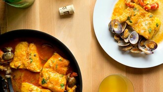 Merluza a la sidra asturiana