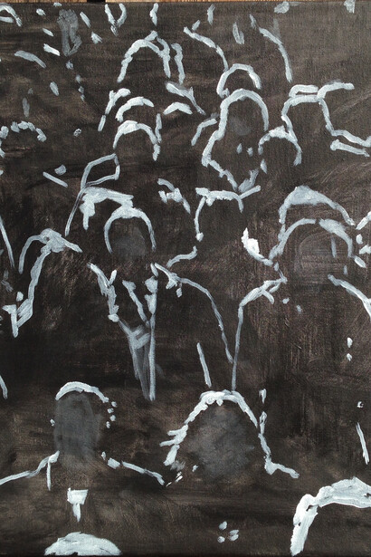 Array(Crowd) 2016 acrylic on canvas 610x508mm. Detail