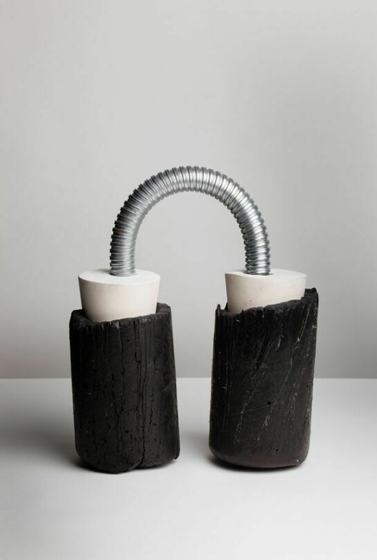 Magdalena Drwiega, Cylindrical Composition A, 2013, Mixed Media,30 x 2cm, Copyright the Artist, Photograph courtesy of Belmacz