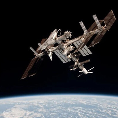 Foto della stazione spazione russa MIR (Nasa)