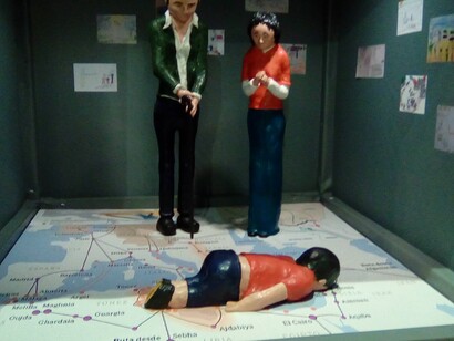 Portal solidario en la iglesia de San Antón, Madrid