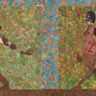 Tschabalala Self, Adam and Eve (detail), 2025. Courtesy of Parrish Art Museum