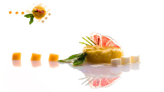 Risotto al prosciutto, melone e mozzarella 