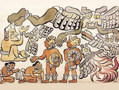 Acuarelas de Diego Rivera inspiradas en el Popol Vuh