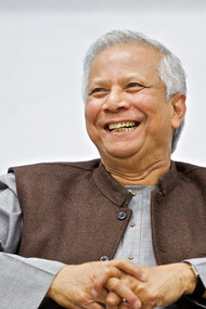 Nobel Peace Prize winner Muhammad Yunus championed his concept of social business as a way to release deprived people from the ‘prison’ of welfare at a special summit hosted by the University of Salford, 2013