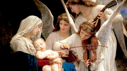 Una alegoría de la música por Adolphe Bouguereau: «Canción de ángeles» (1881)