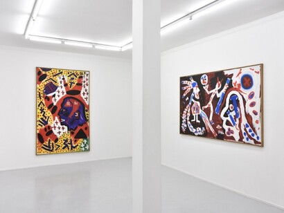 A travers A.R. Penck, Exhibition view. Courtesy of Suzanne Tarasieve 