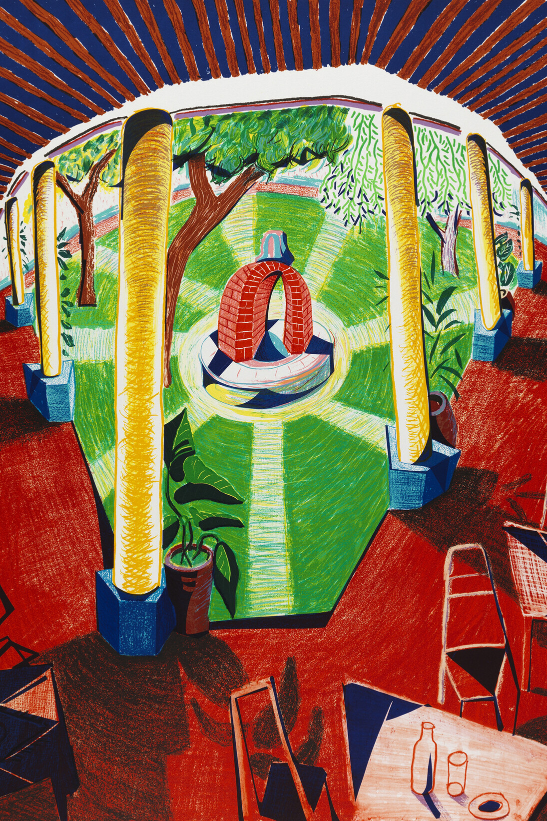 David Hockney, Views of Hotel Well III 1984 - 1985, © David Hockney  