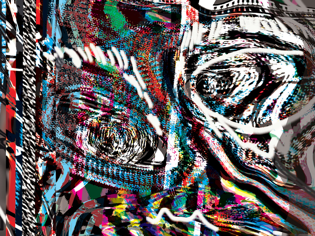 Josh Smith, Faces 4 (detail), 2008, Courtesy: onestar press et l'artiste