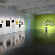 Anila Quayyum Agha, The unraveling, exhibition view. Courtesy of Sundaram Tagore Gallery