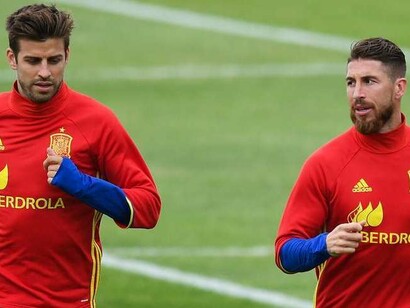 Piqué y Ramos en la Selección