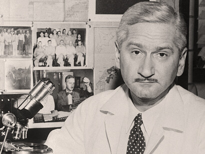 Albert Sabin en su laboratorio