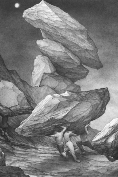 Zach Horn, Ants, 2013, Graphite pencil on Rives BFK, 30” x 22”