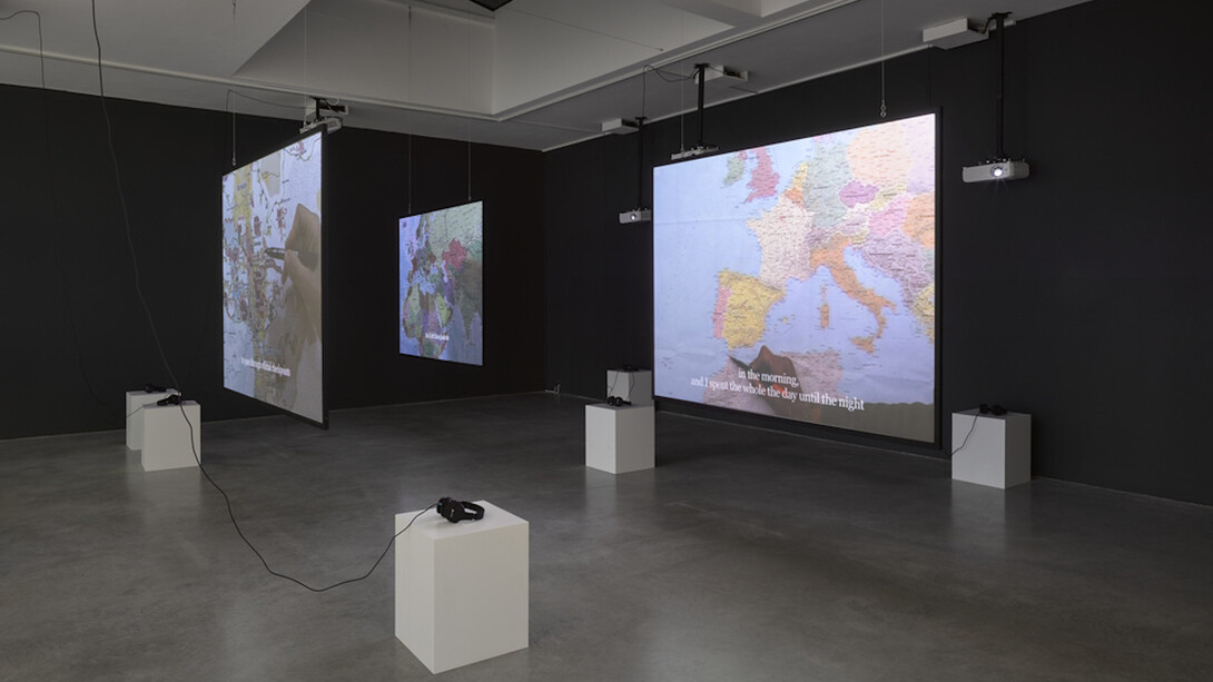 Bouchra Khalili, Exhibition view. Courtesy of Lisson Gallery