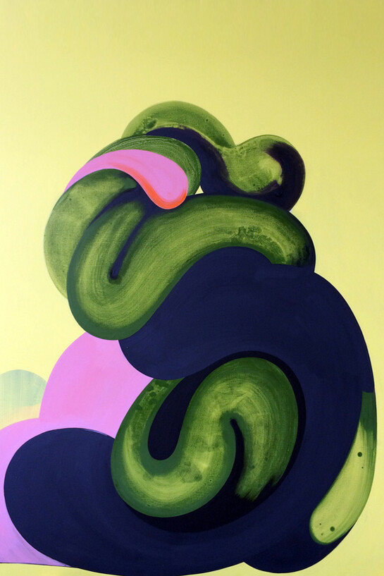 Ian Hughes, Untitled (Chartreuse Yellow), 2014, Acrylic on canvas, 72x60 inches