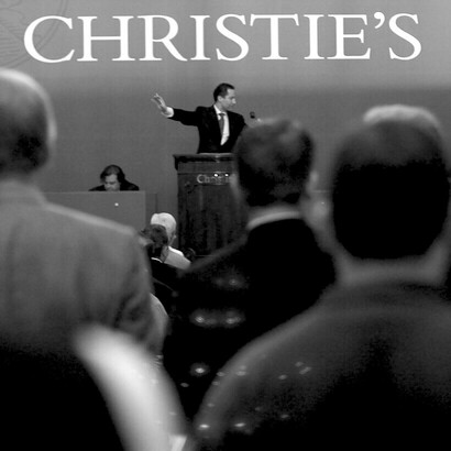 Christie's auction room. Christie's is known for the sale of Works of Art and for many record prices