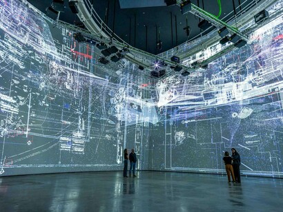 Refik Anadol, In situ, vista de exhibición. Cortesía de Guggenheim Bilbao 