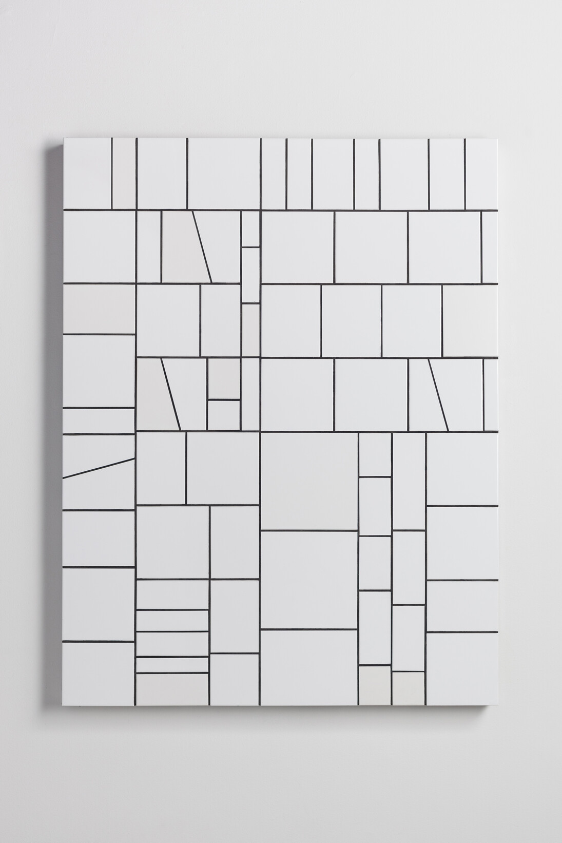 Simon Mullan, Roger, 2015, Tiles and wood, 89 × 116 × 4 cm