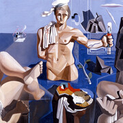 Salvador Dalí, Composición con tres figuras. Academia neocubista (detalle), 1926. Cortesía del Museo Thyssen-Bornemisza