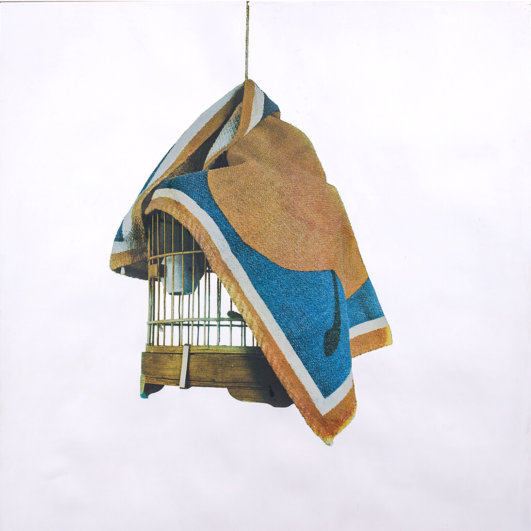 Michelangelo Pistoletto, La gabbietta, dettaglio, 1973, serigrafia su acciaio lucidato, 100 x 80 cm