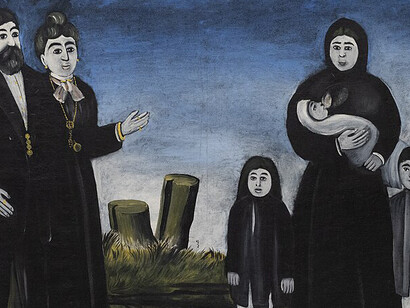 Niko Pirosmani, Childless millionaire and a poor woman with children