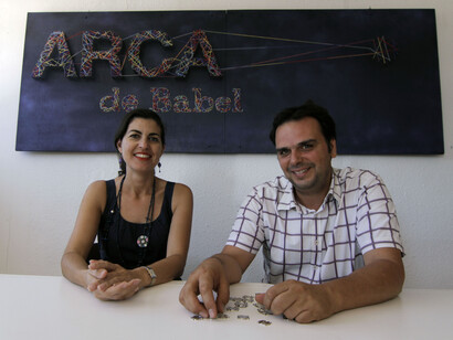 Irene Fernández y Víctor Hernández, dos de los fundadores de El Arca de Babel