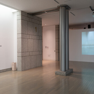 Exhibition view of Yokohama Museum of Art, Sato Masahiko exhibition, "Radical advertisement", Sato Masahiko + Nakamura Norio. Photo by Kato Ken