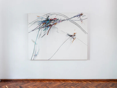 Xiyao Wang, Lightly floats and drifts the boat, exhibition view. Courtesy of König Gallery