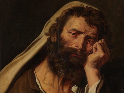Abraham Janssens I; Heráclito, c. 1602 (detalle)