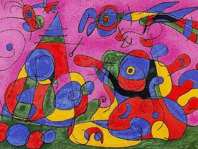 Joan Mirò, Suites pour Ubu Roi, (1966). Un «perverso polimorfo», per dirla con Freud, il cui puerile dispotismo – profetico e inquietante, se si pensa ai posteriori totalitarismi – si converte spesso in un impulso irrazionale alla disintegrazione