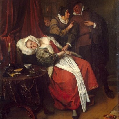 Otra pintura de Jan Steen sobre el mismo tema