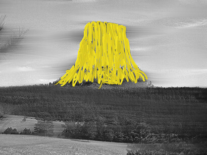 Ida Tursic & Wilfried Mille, Landscape and Yellow, 2014, Oil on canvas, 200 x 300 cm, 78 3/4 x 118 1/8 inches, Courtesy of the Artists and Almine Rech Gallery