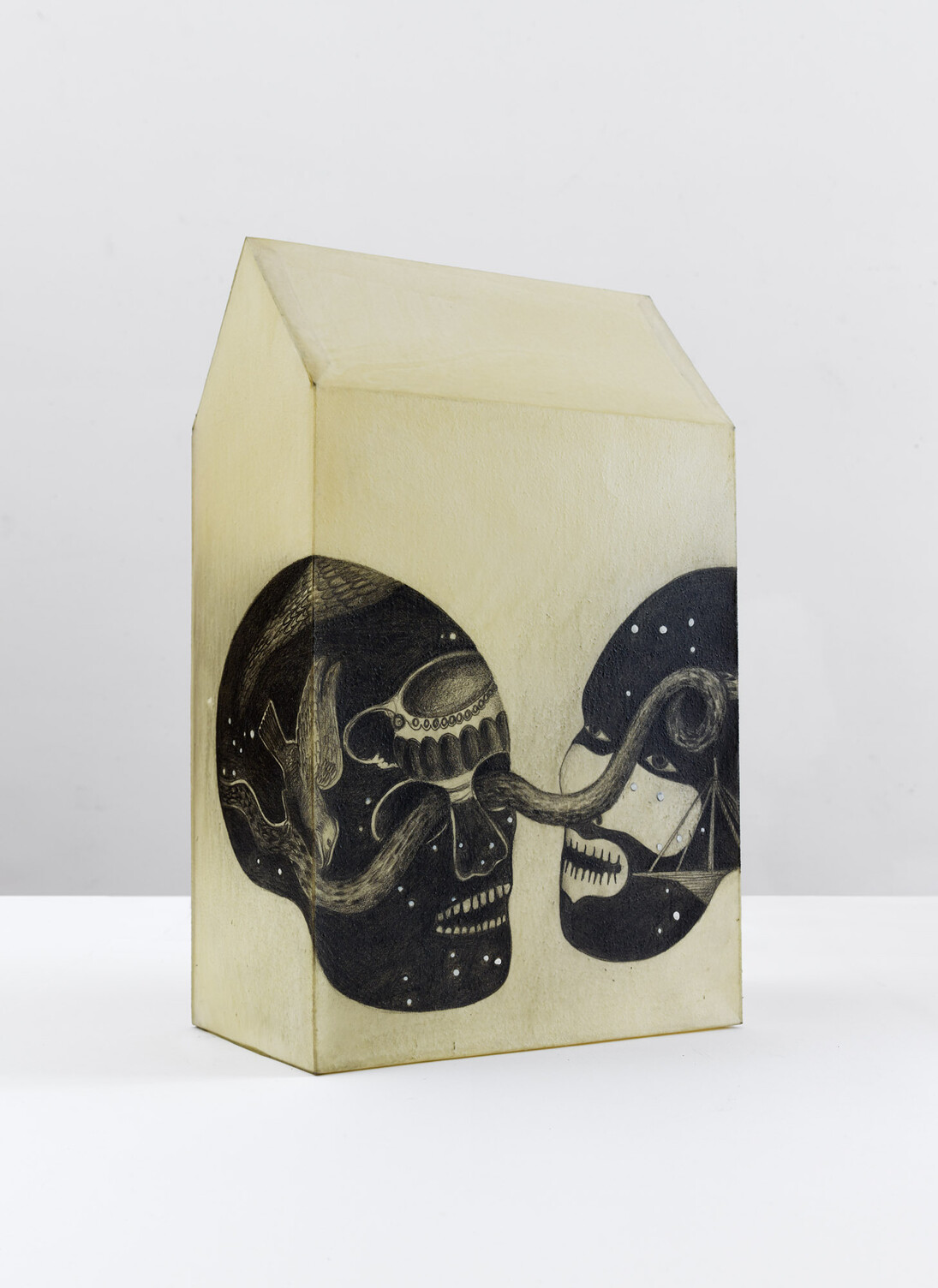 Sandra Vasquez de la Horra, El Viaje de Sirius, 2015. Graphite on paper, wax 56x34x20 cm