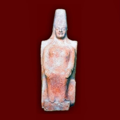 Reggio Calabria: divinità femminile in trono - reperto dagli scavi dell'area archeologica Griso-Laboccetta