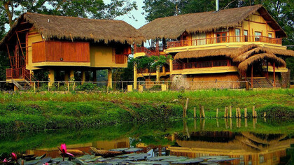 Traditional bamboo & mud houses of India's North East