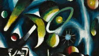 "El astrónomo", óleo sobre lienzo, Arthur Segal, 1919