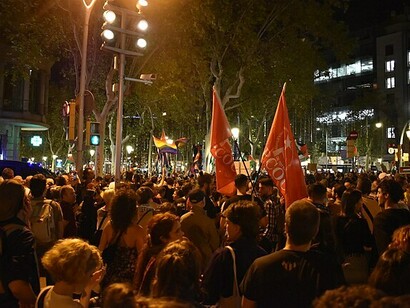 Manifestación a favor de Palestina, Barcelona, España
