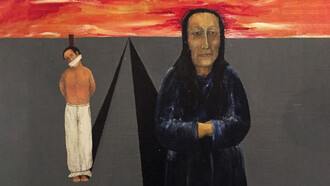 'Pirámide', pintura de Rodrigo Gonçalves