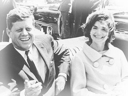 President John F. Kennedy and First Lady Jacqueline Kennedy, on the day he was assassinated in Dallas, Texas, USA