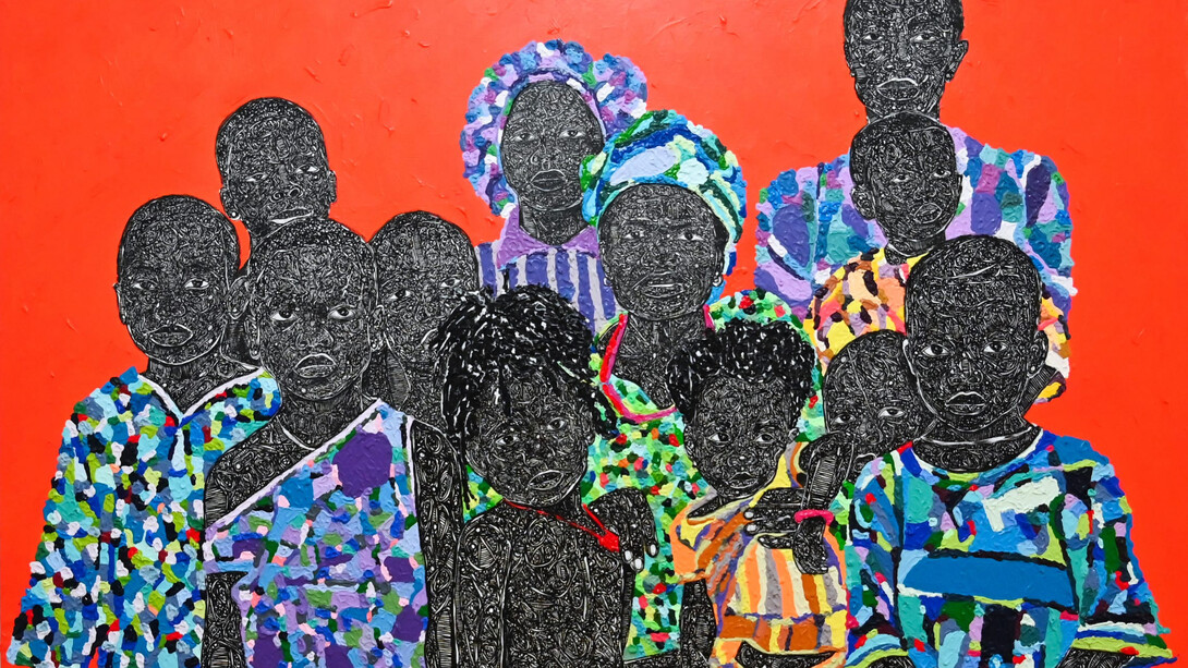 Tyna Adebowale, Mama after tomatoe junction #motherwombseries (detail), 2025. Courtesy of Ellen de Bruijne Projects