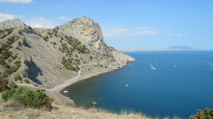 Uno angolo di Crimea davanti al mare.