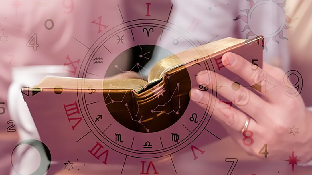 A man holding a history book contemplates the intriguing relationship between astronomy, numerology, and historic events, exploring the intersection of celestial patterns and human history