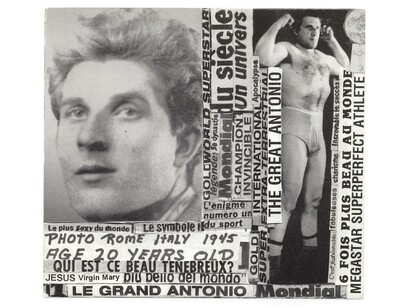 Montreal, Canada, Anton “The Great Antonio” Barichievich (1925–2003) Untitled, Montreal, Canada, Before 2003, Printed photographs and clippings on cardboard, 9 x 9 1/8", Great Antonio Collection, Darling Foundry, Montreal © Darling Foundry, Montreal