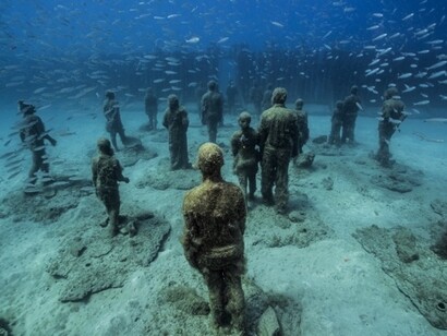 Jason deCaires Taylor, "Crossing the Rubicon" Museo Atlántico, Lanzarote, Spagna