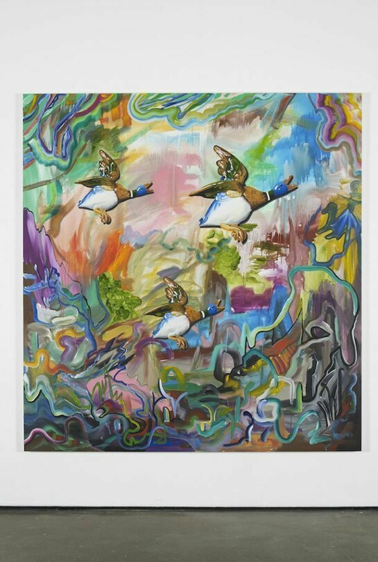 Djordje Ozbolt, Candor dat viribus alas, 2014, Acrylic on canvas, 185 x 175 cm / 72.8 x 68.8 in, courtesy of Herald St, London