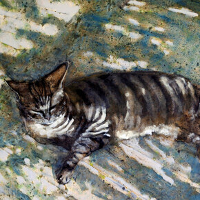 David Konigsberg, Dog Day, 2014, oil on canvas, 56 x 58 inches